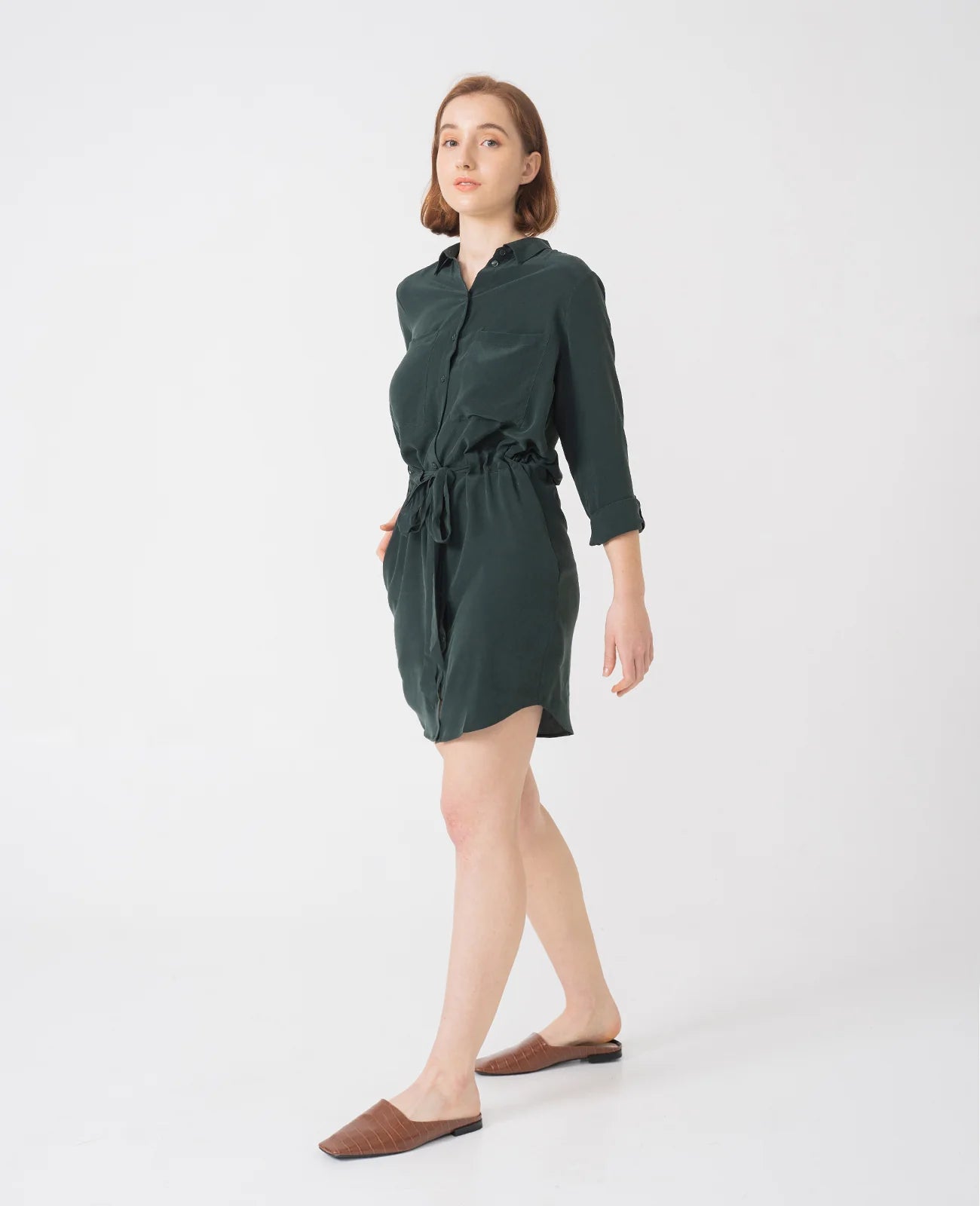 Silk Shirt Dress