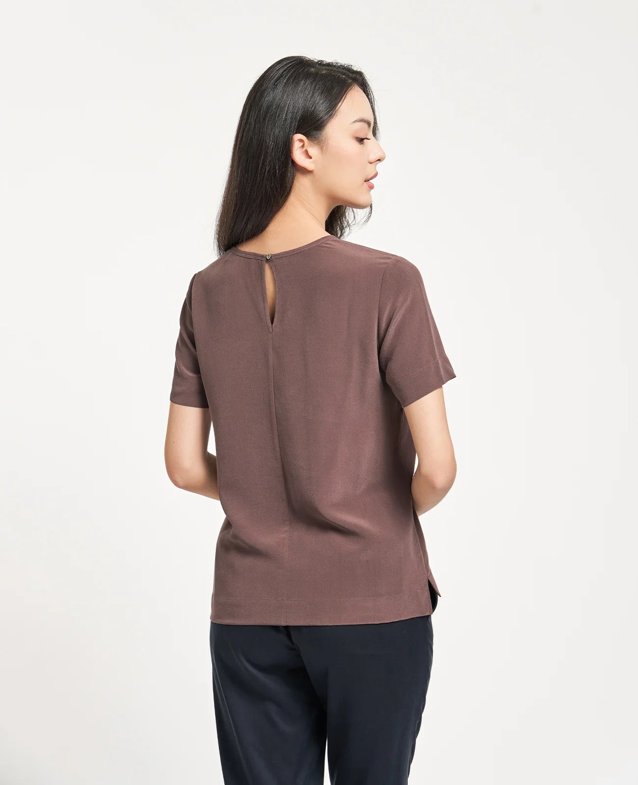 Silk Crew Neck Tee