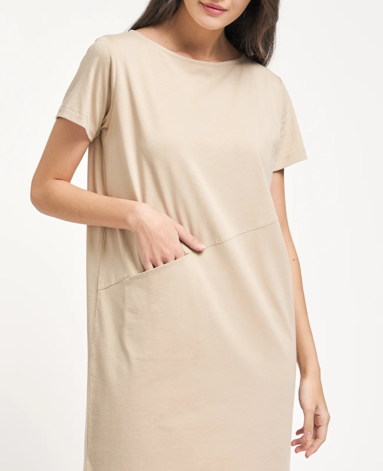Supima Boat Neck Tee Dress