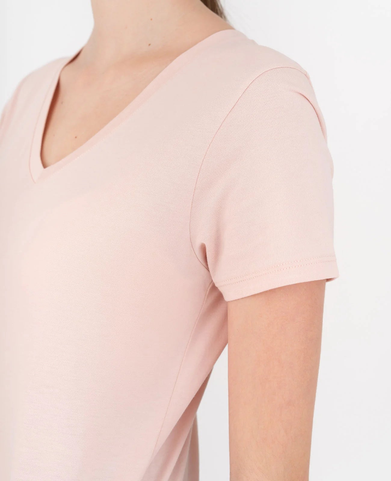 Organic Pima Cotton V-Neck Tee