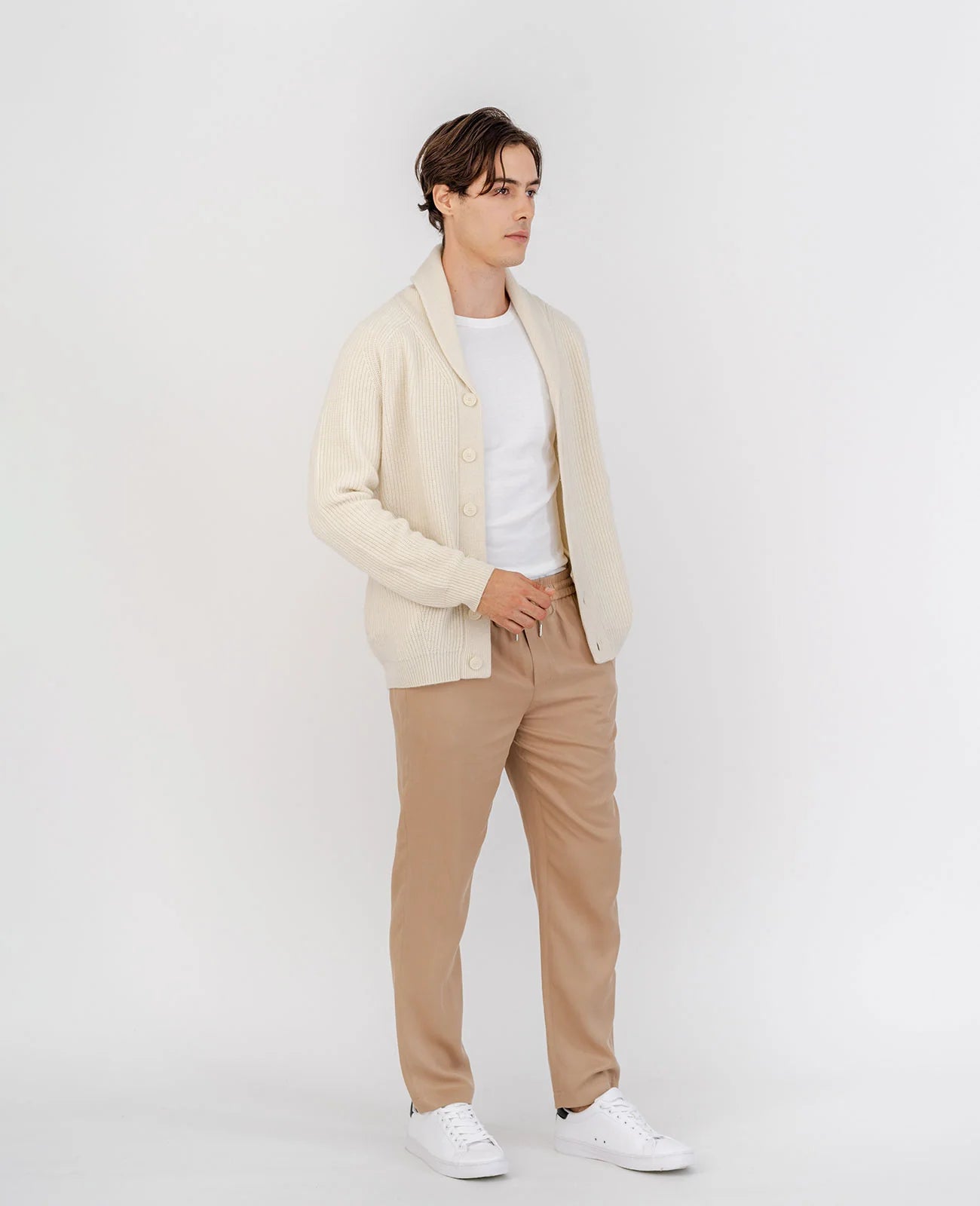 Cashmere Shawl Collar Cardigan