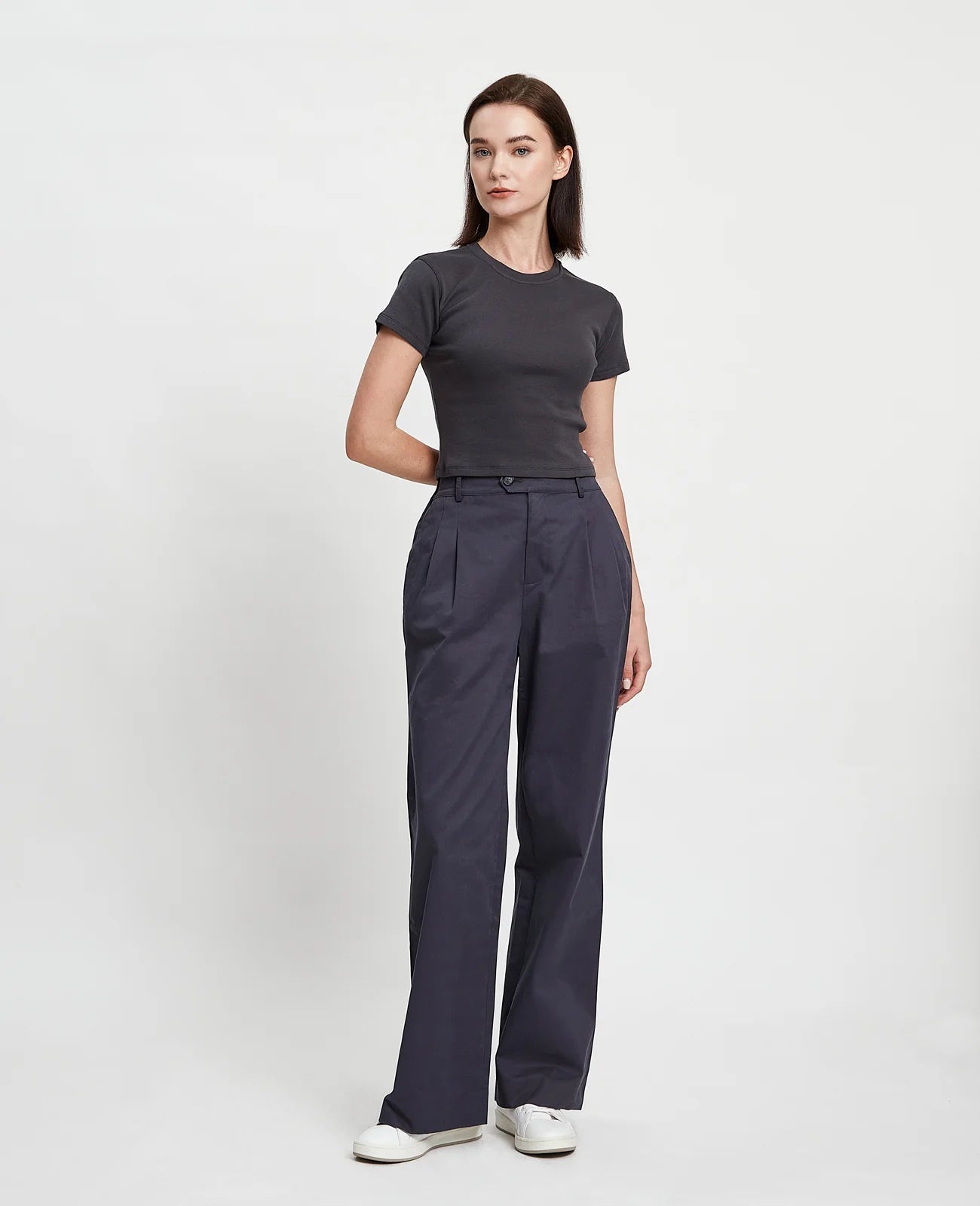 Supima Ribbed Crop Tee