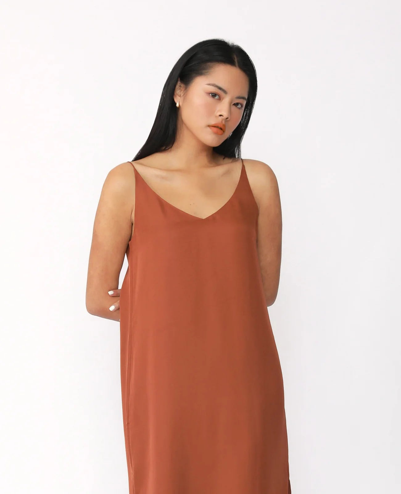 Silk Signature V Slip Dress