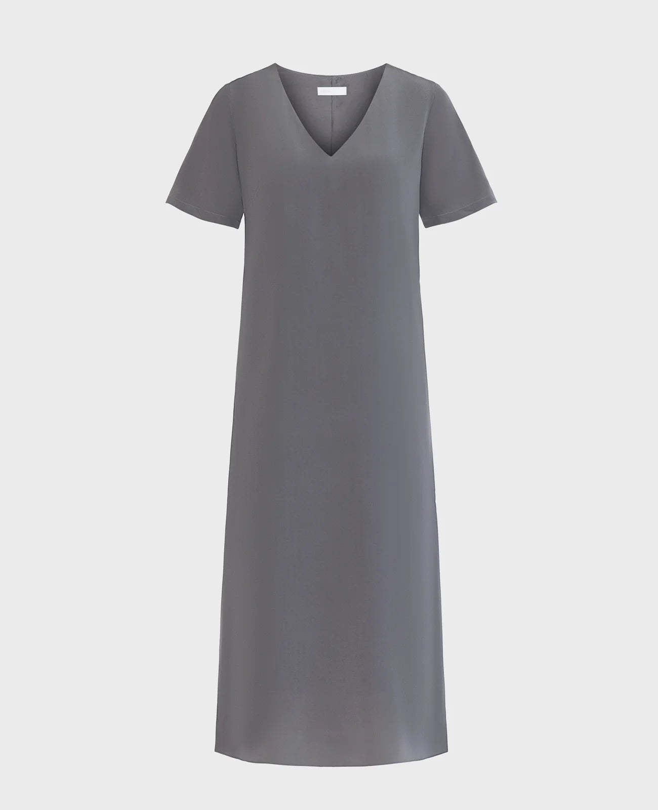 Silk V-neck Tee Dress