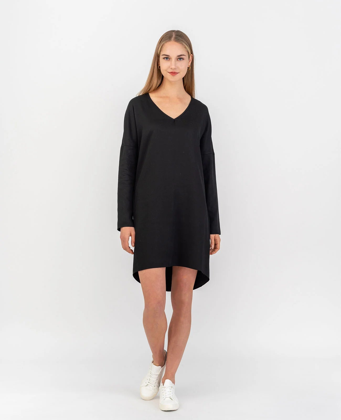 Tencel V-Neck Cocoon Dress