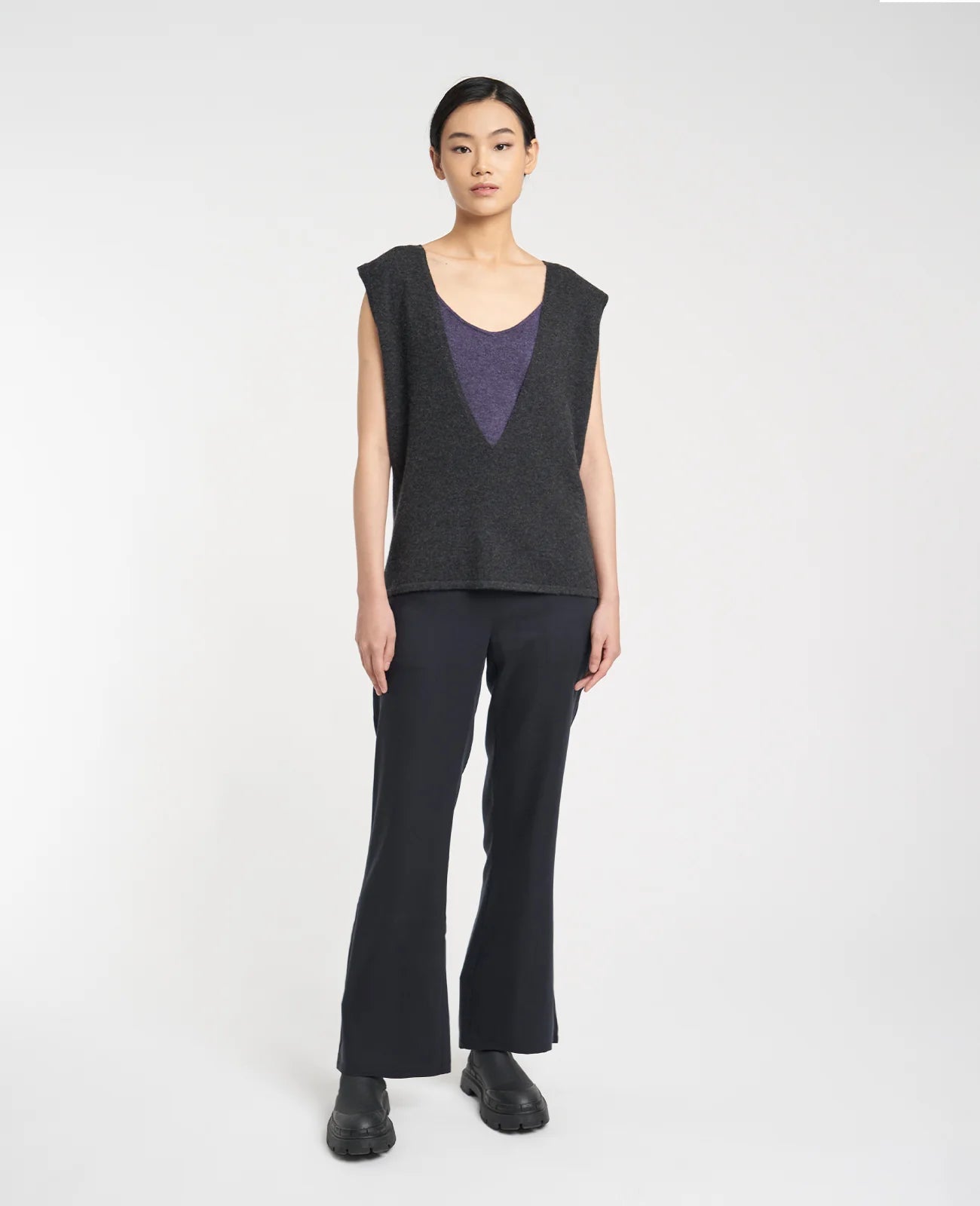 Cashmere Deep V-Neck Vest