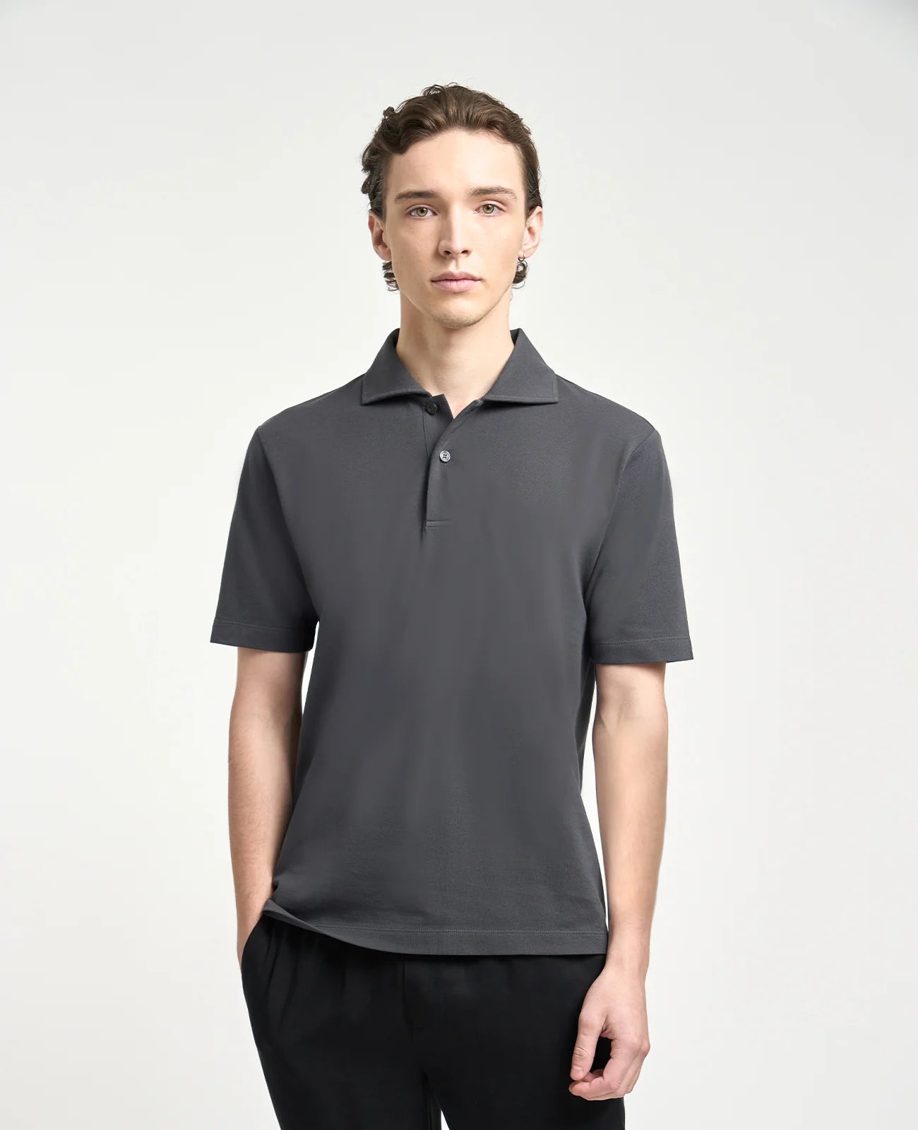 Supima Pique Spread Collar Polo