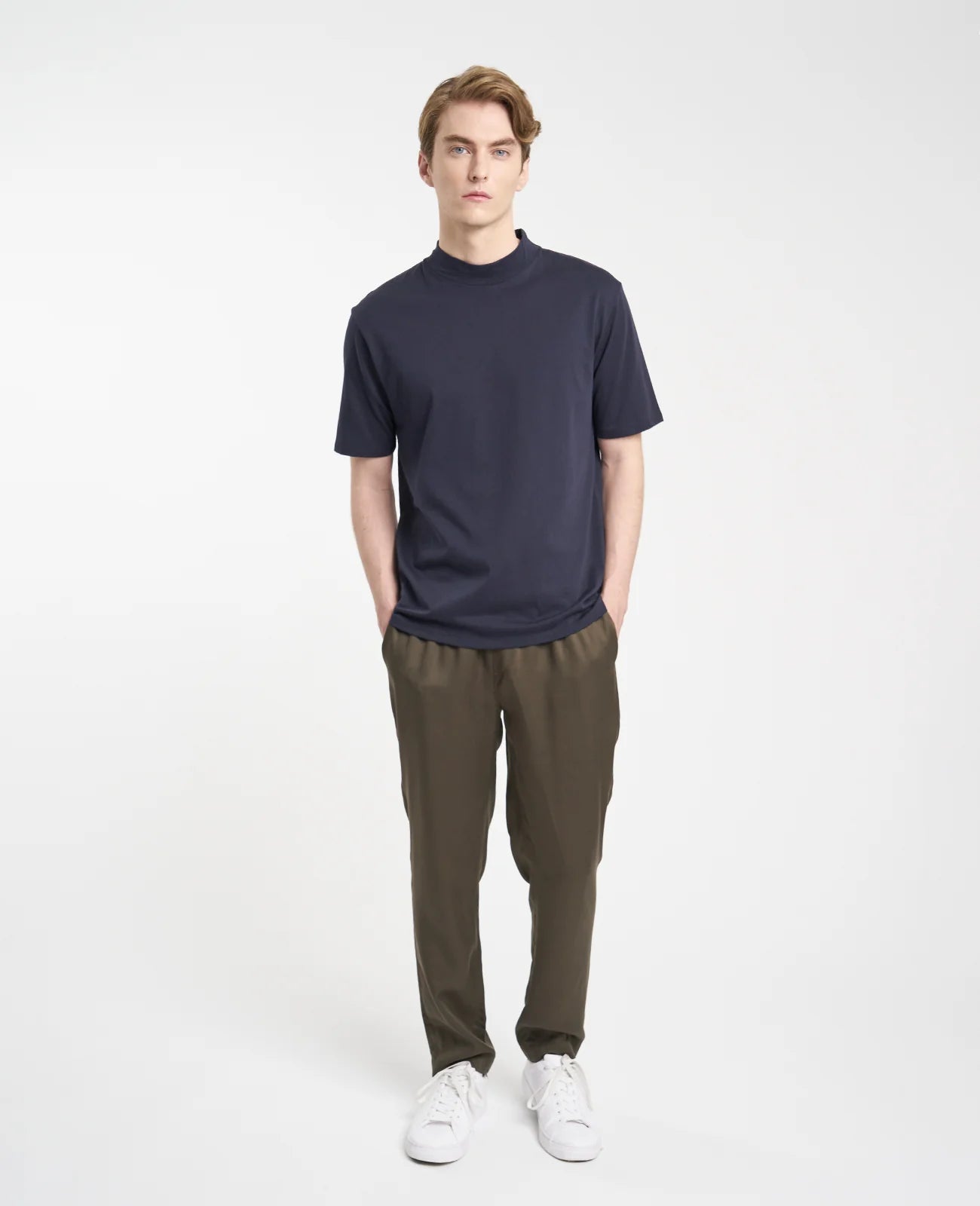Supima High Neck Tee
