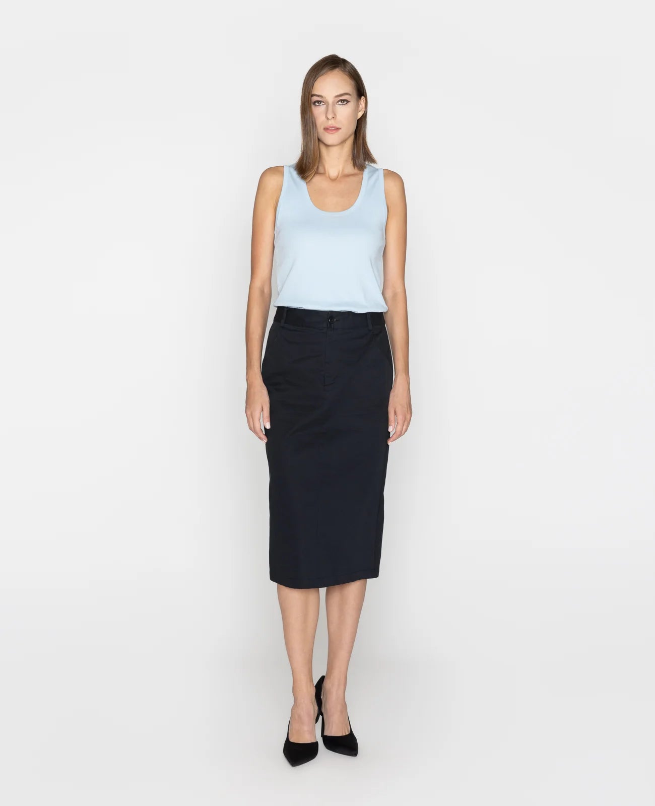 Supima Scoop Neck Ribbed Tank
