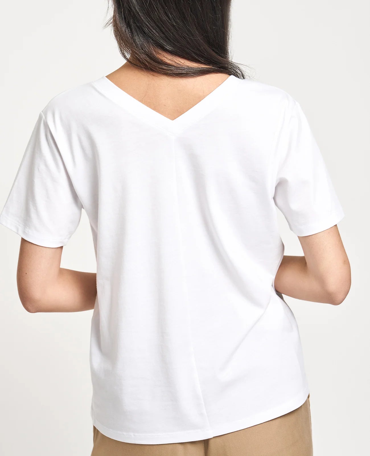 Supima Double V Neck Tee