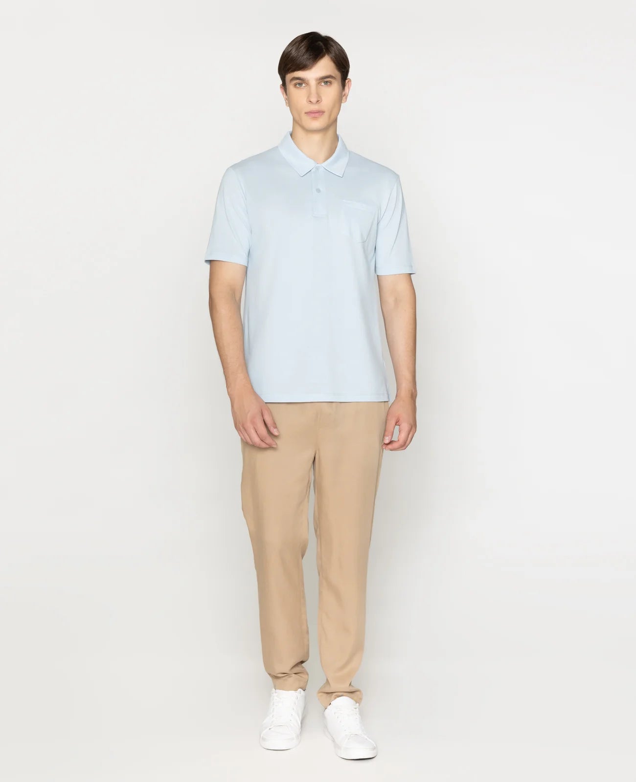 Supima Pique Point Collar Pocket Polo