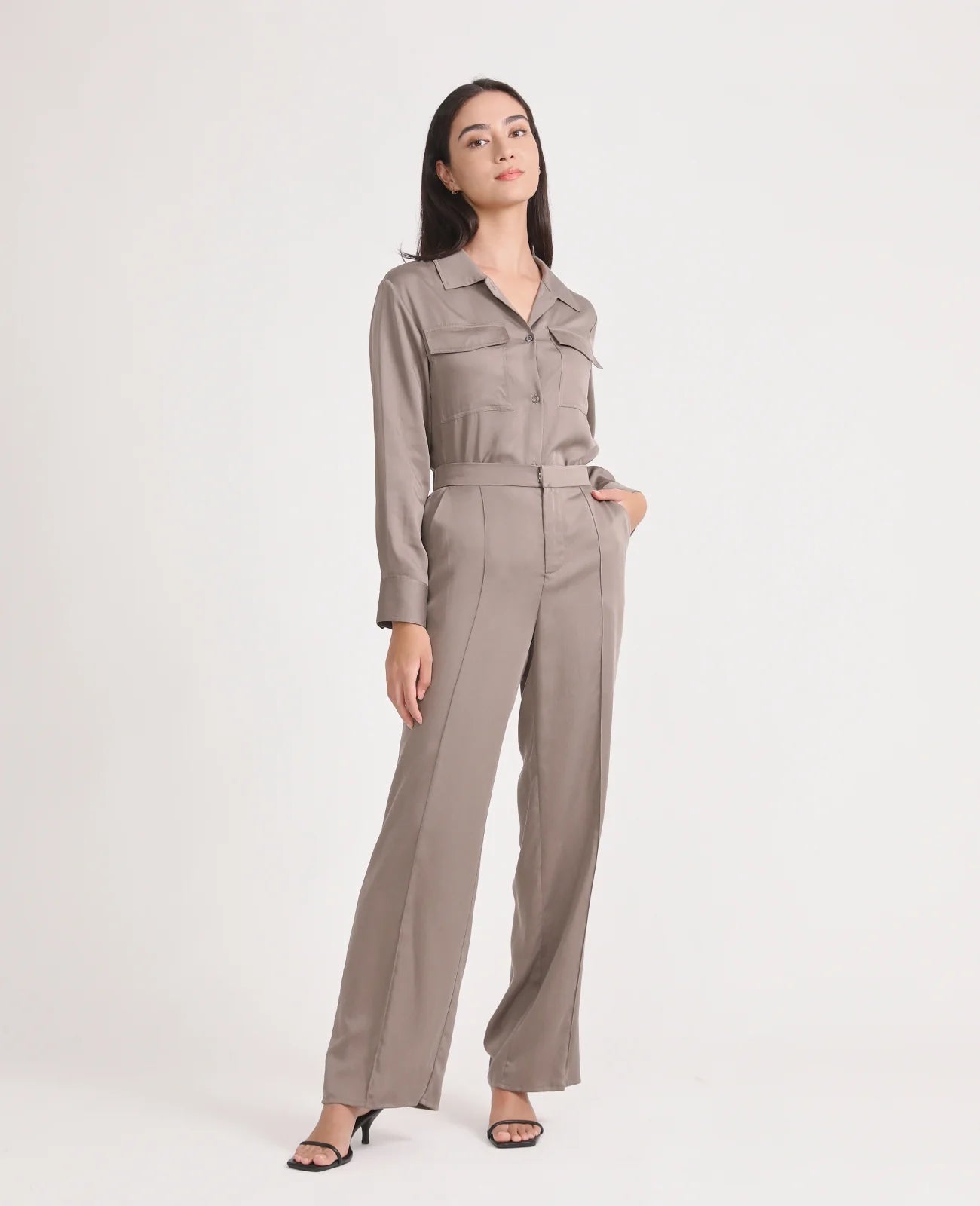 Tencel Side Slit Pant