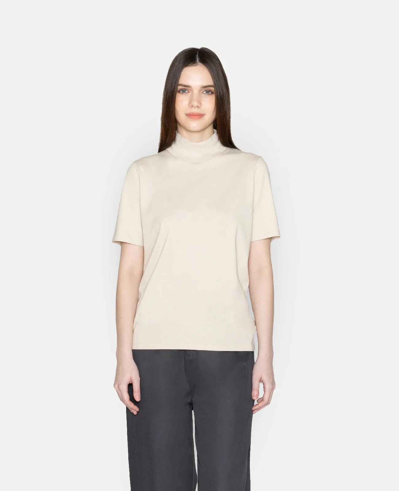 Supima High Neck Tee