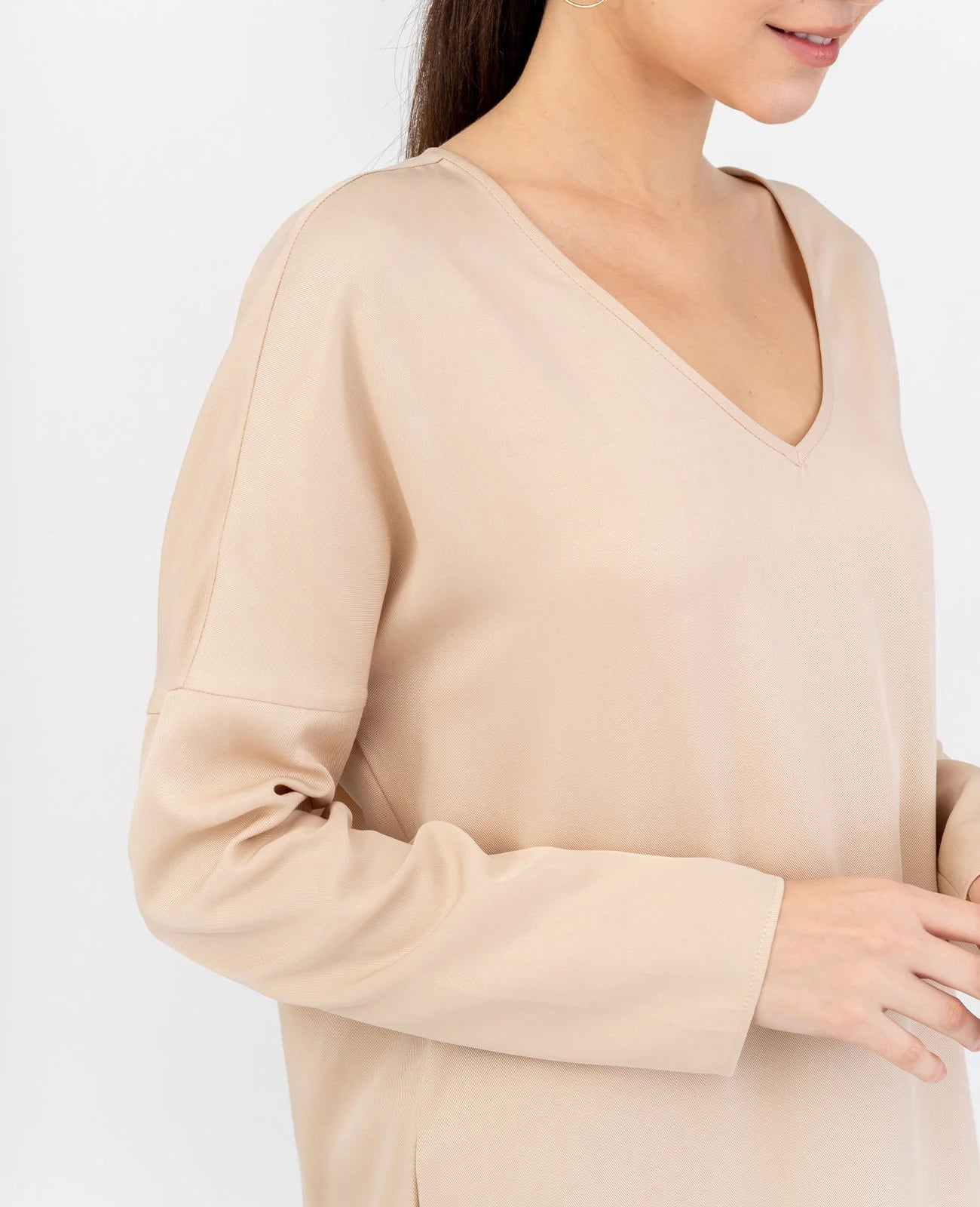 Tencel V-Neck Cocoon Dress