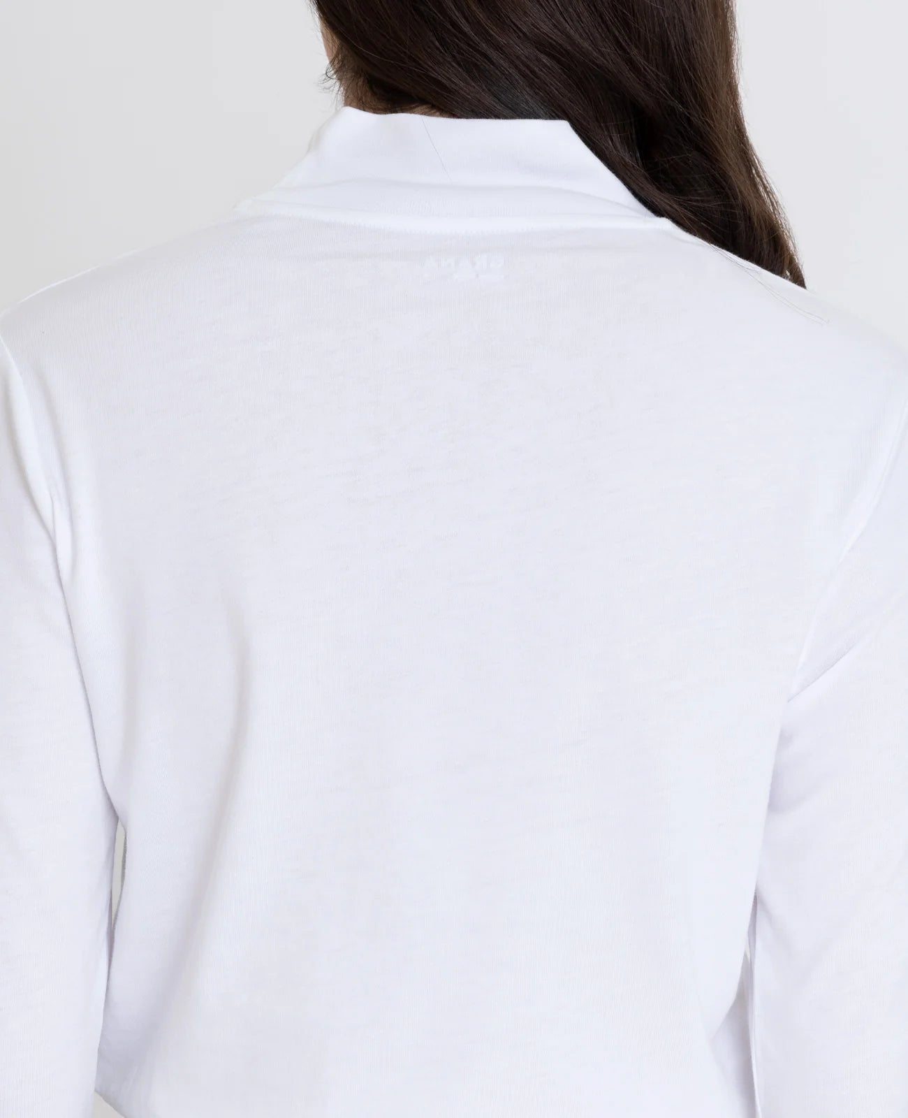 Supima High Neck Long Sleeve Tee
