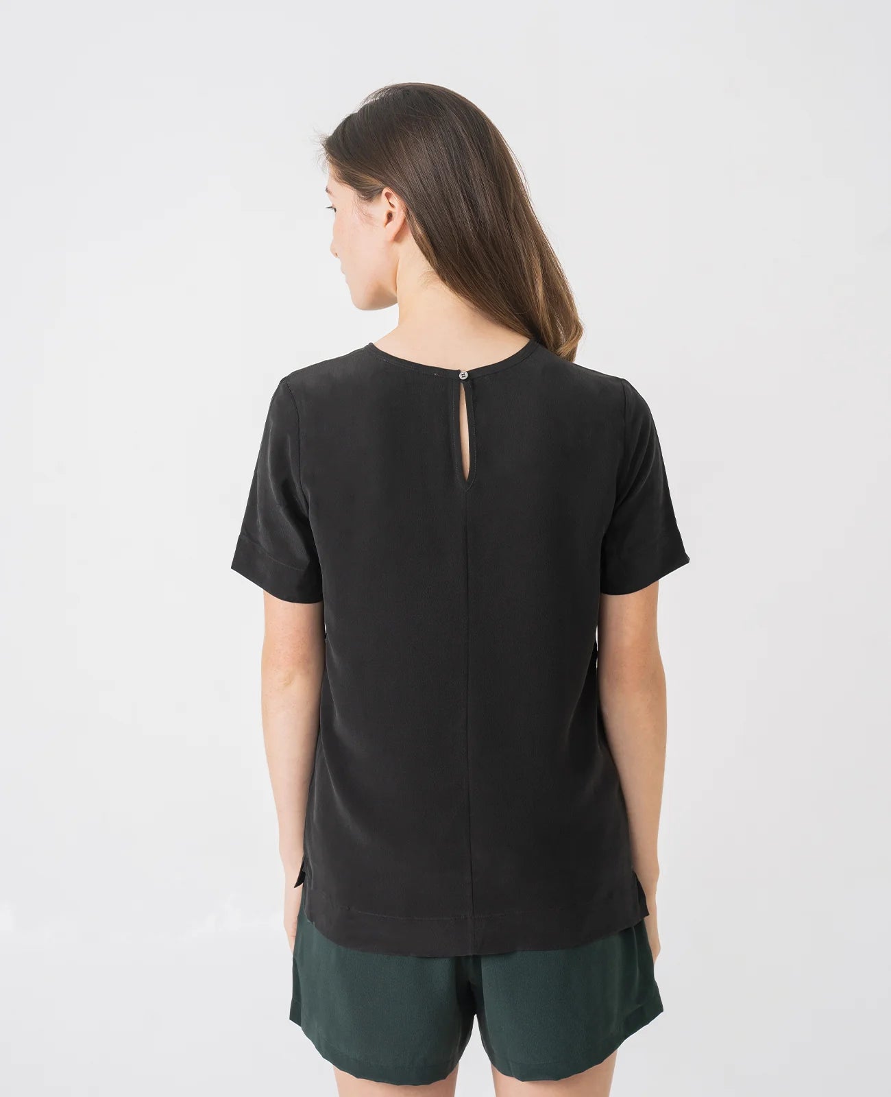 Silk Crew Neck Tee