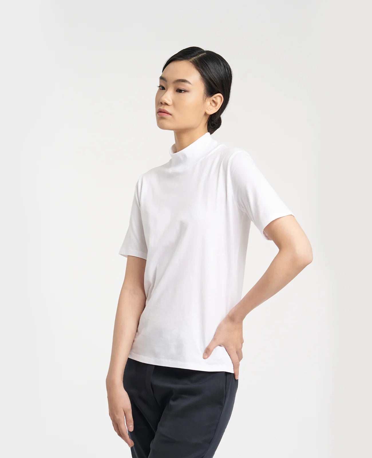 Supima High Neck Tee