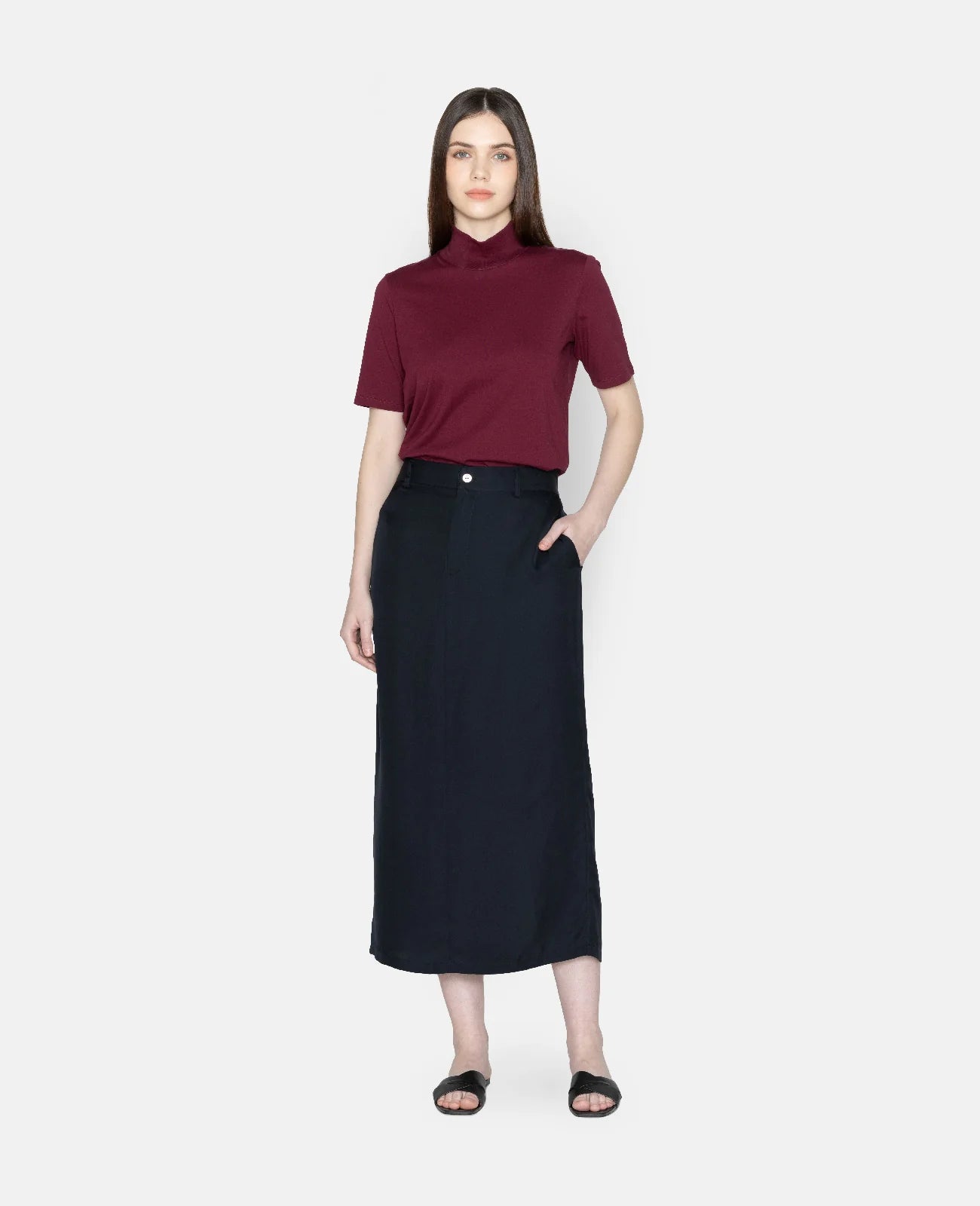 Supima High Neck Tee