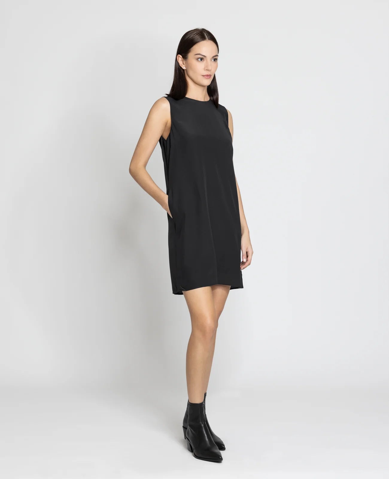 Silk A-line Shift Dress