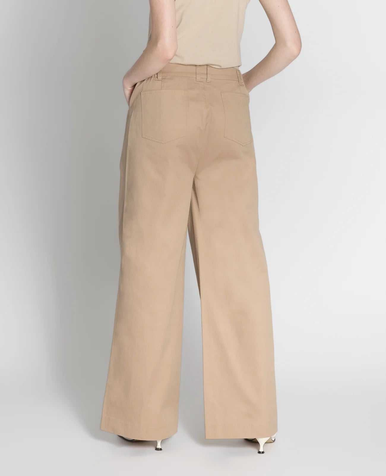 Supima Mid-rise Wide Leg Pants