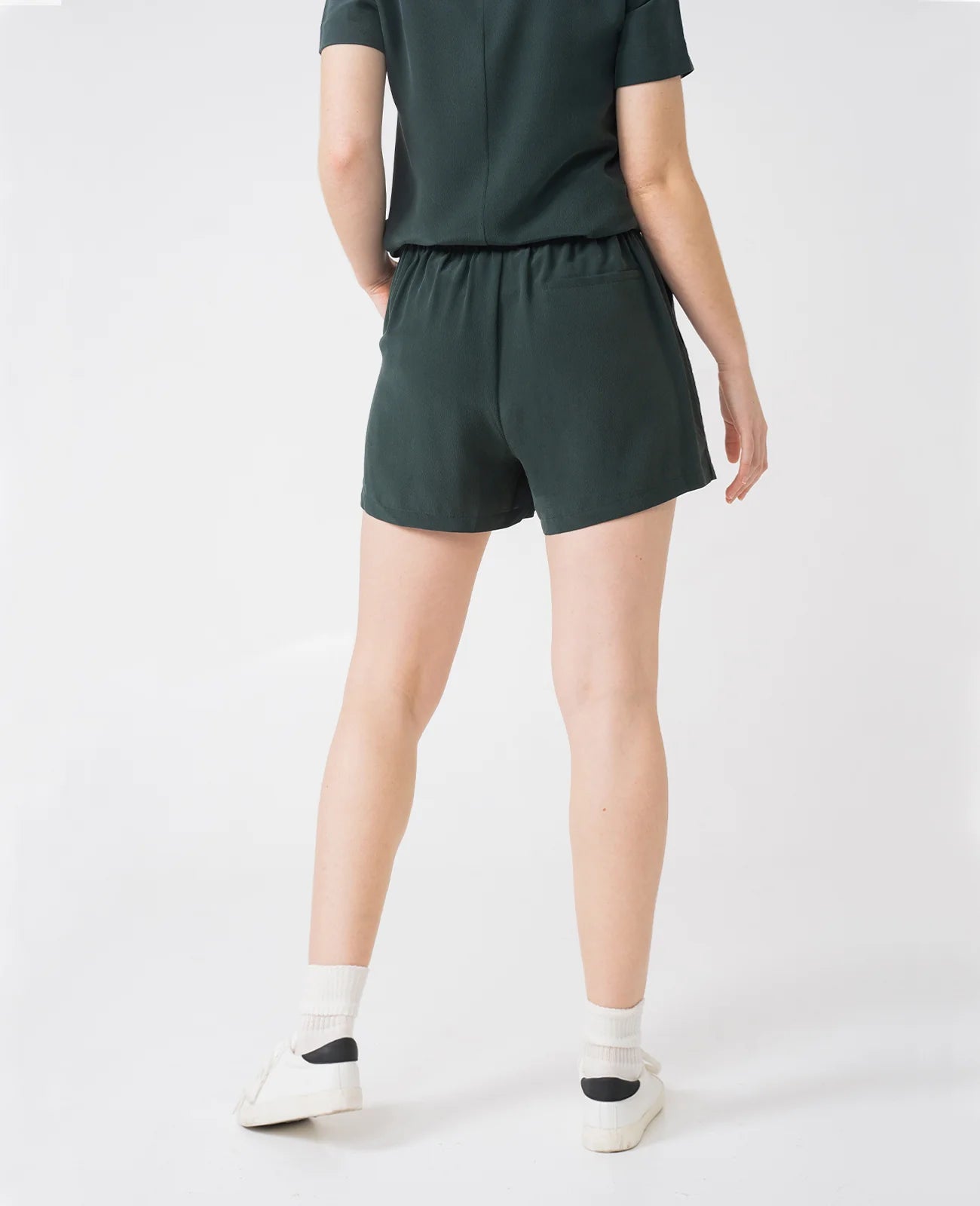 Silk Flat Front Short