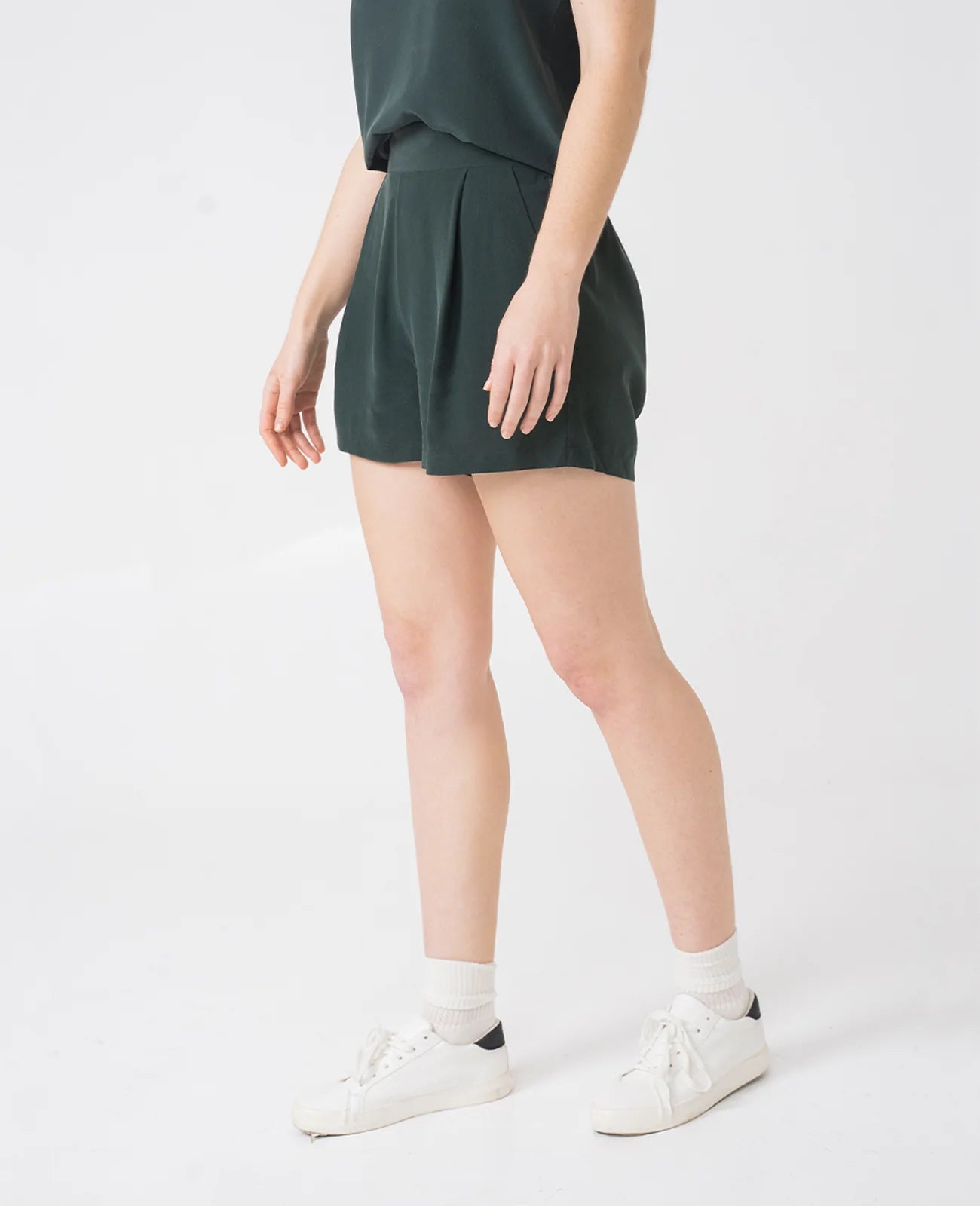 Silk Flat Front Short