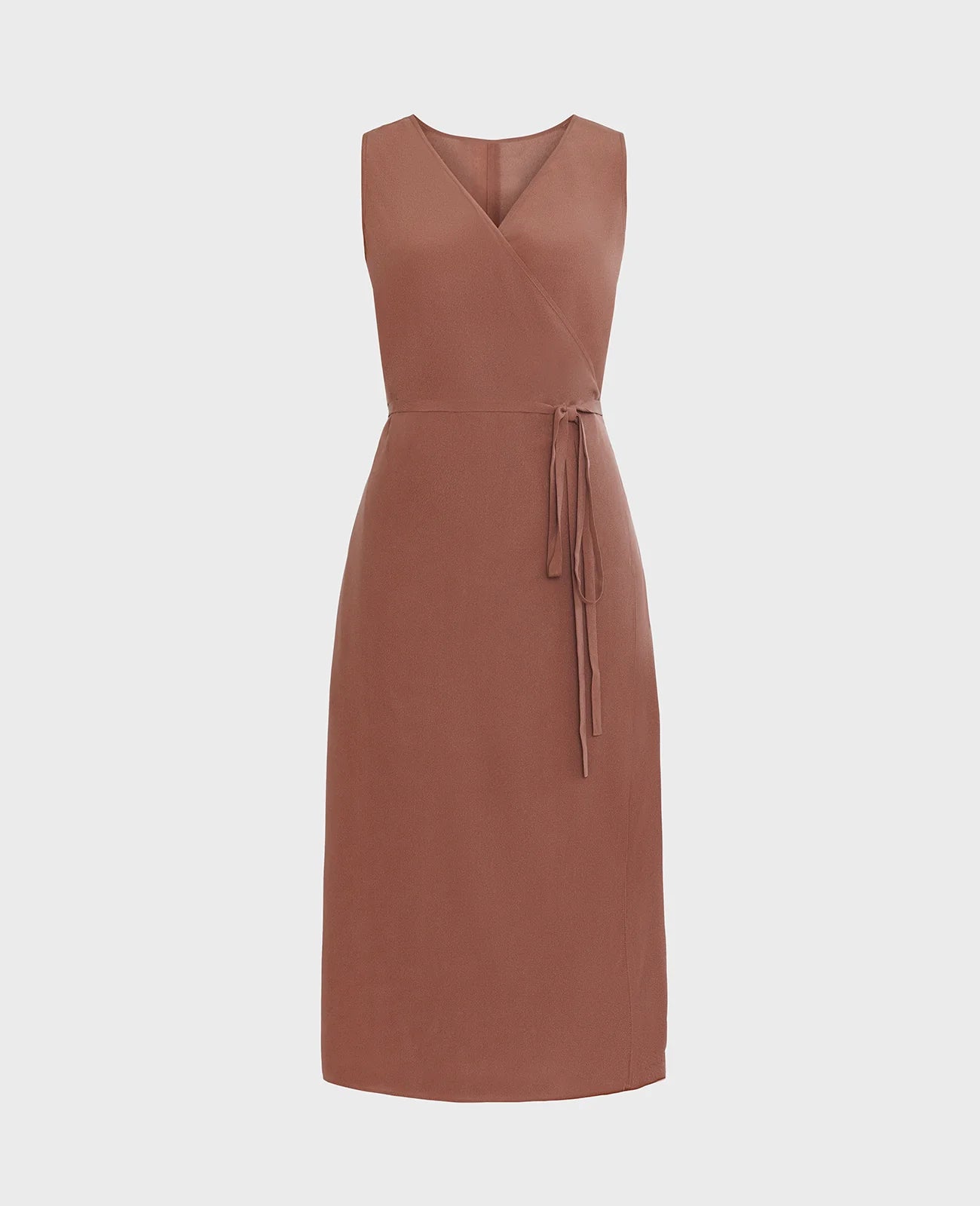 Silk Wrap Tank Dress