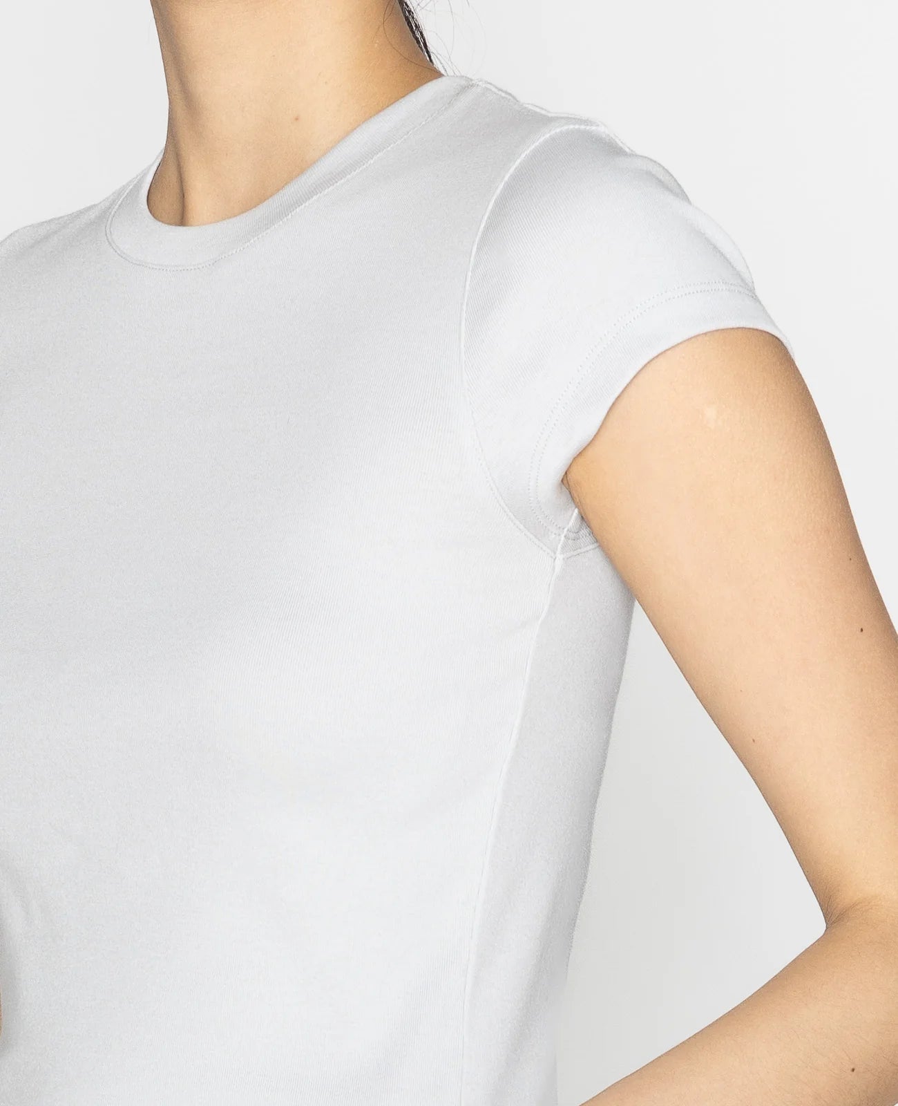 Supima Cap Sleeve Ribbed Tee