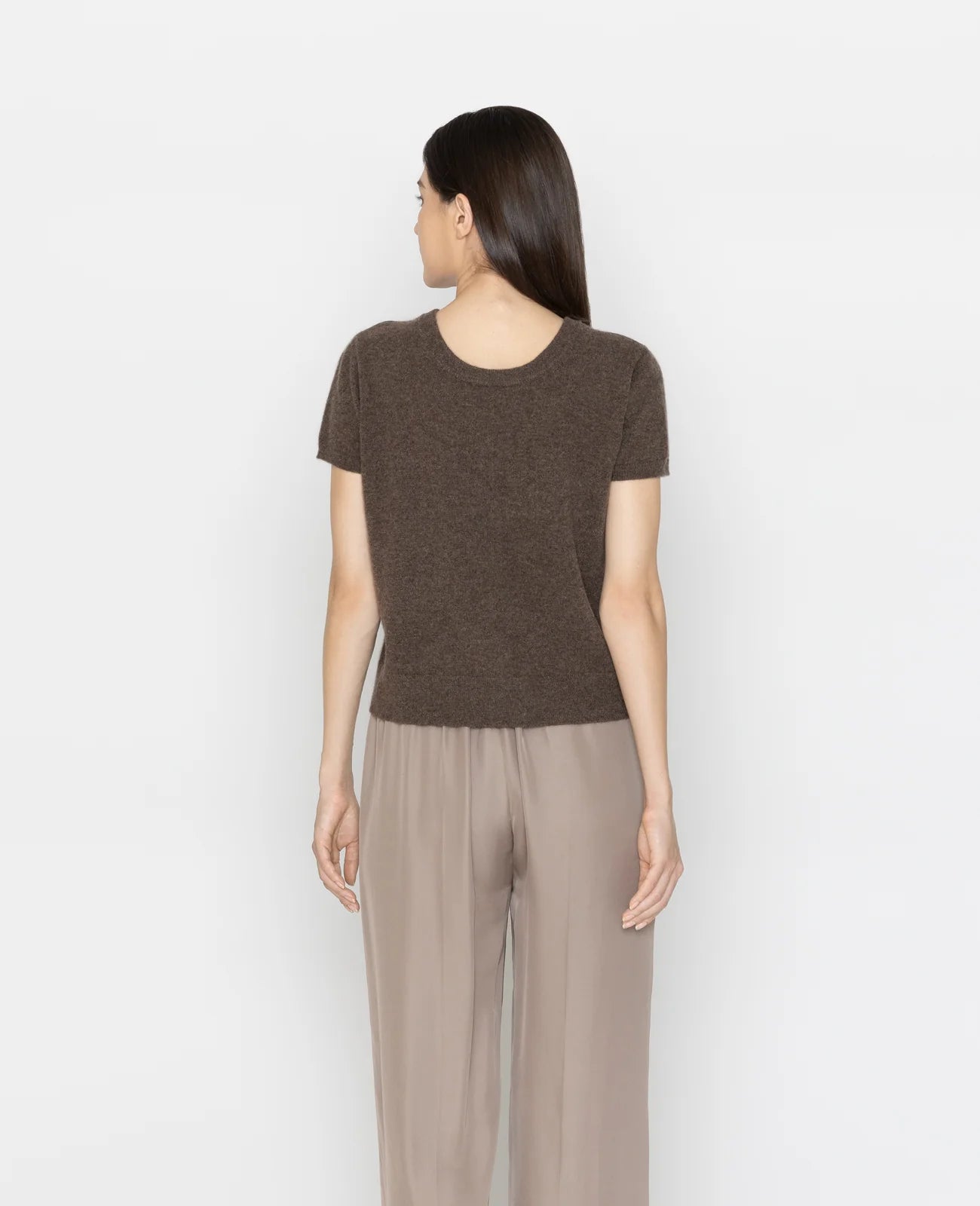 Cashmere 2-Way Short Sleeve Sweater