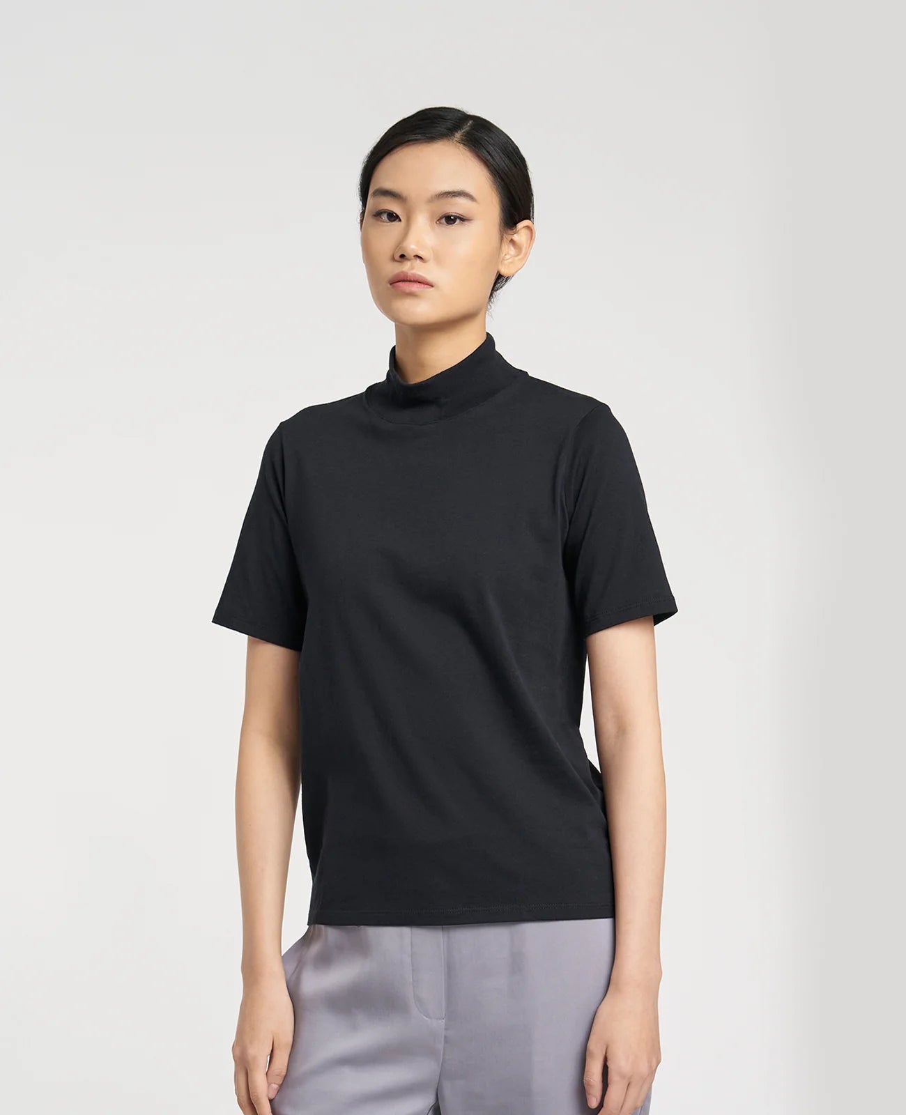 Supima High Neck Tee