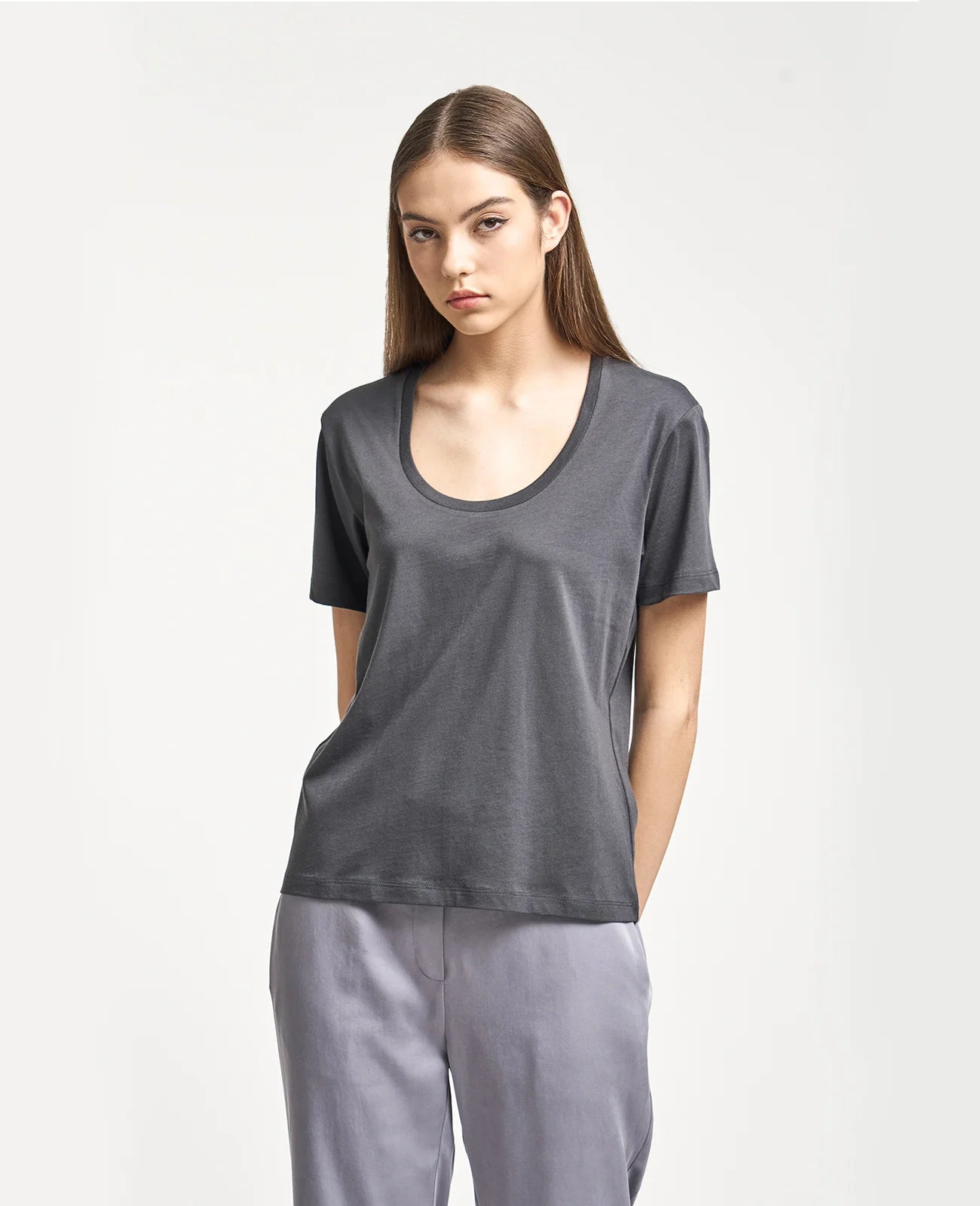Supima Scoop Neck Tee