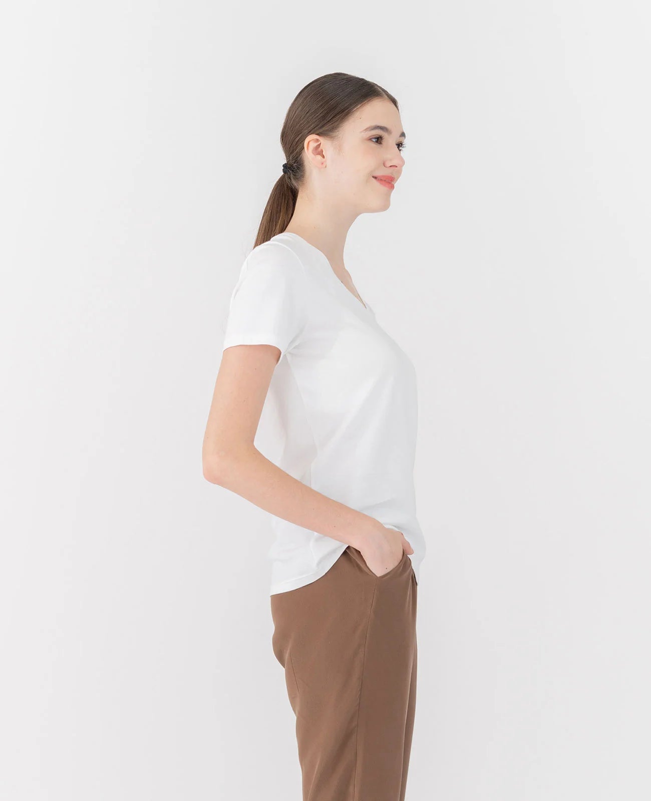 Organic Pima Cotton V-Neck Tee