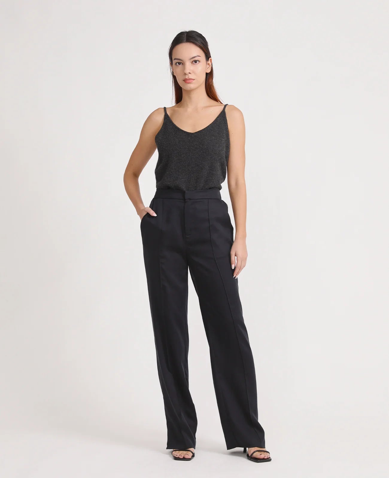 Tencel Side Slit Pant