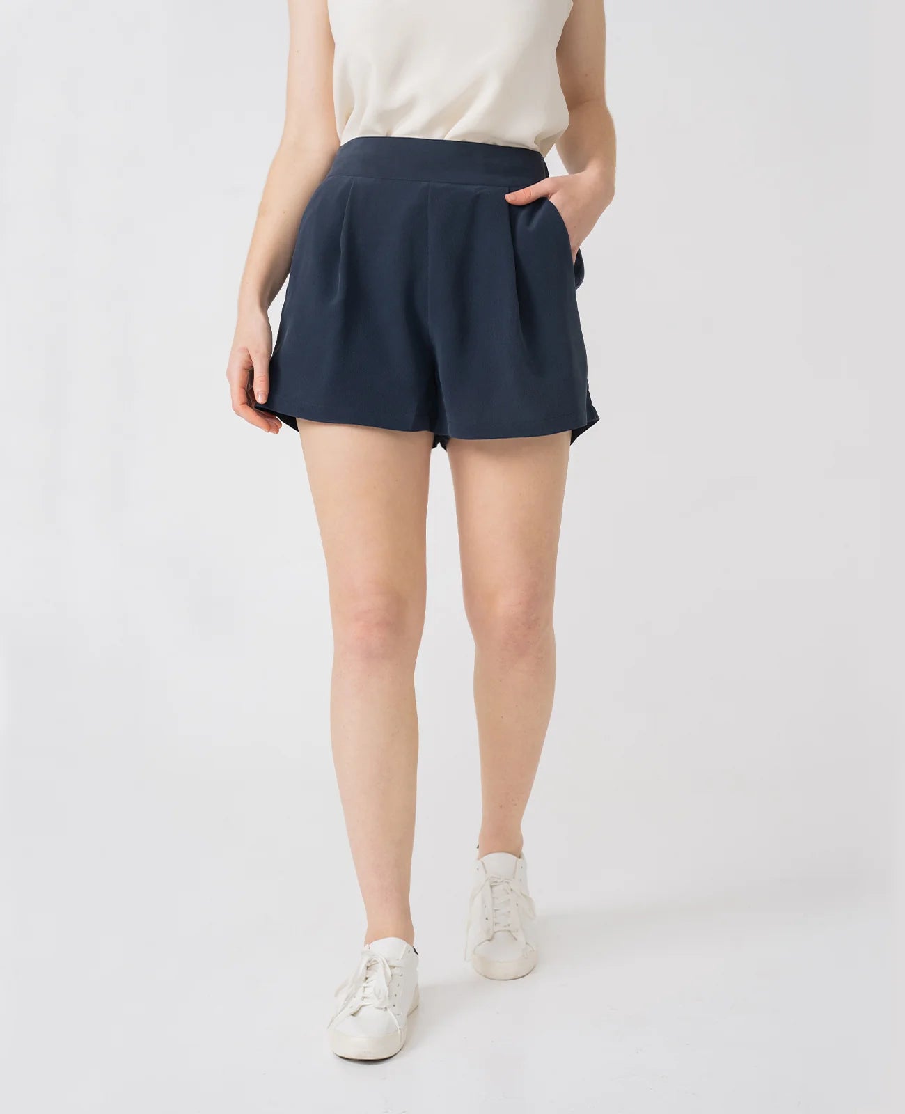 Silk Flat Front Short