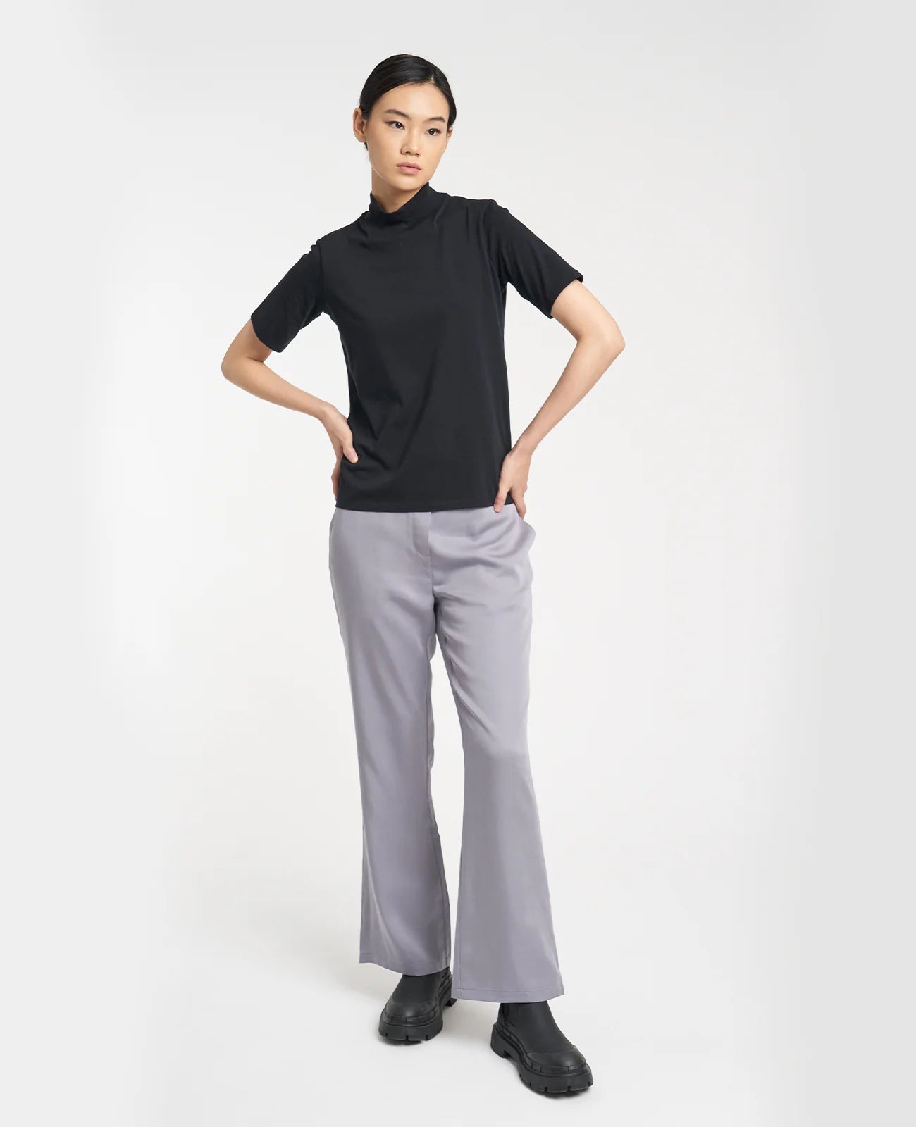 Supima High Neck Tee