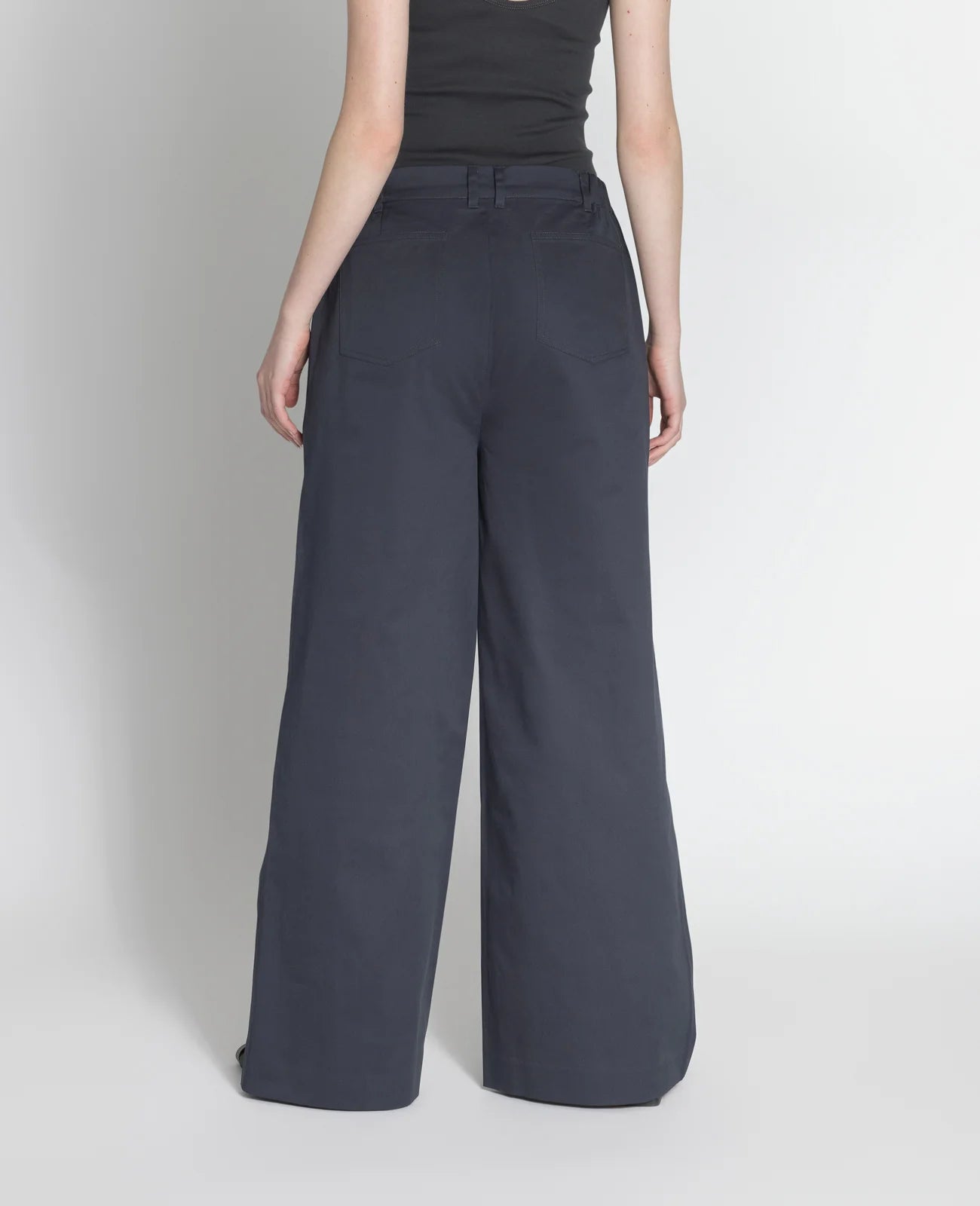 Supima Mid-rise Wide Leg Pants