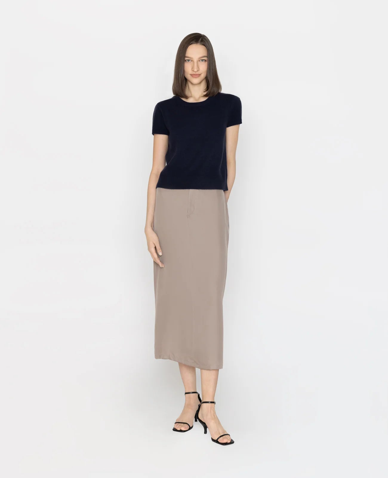 Cashmere 2-Way Short Sleeve Sweater