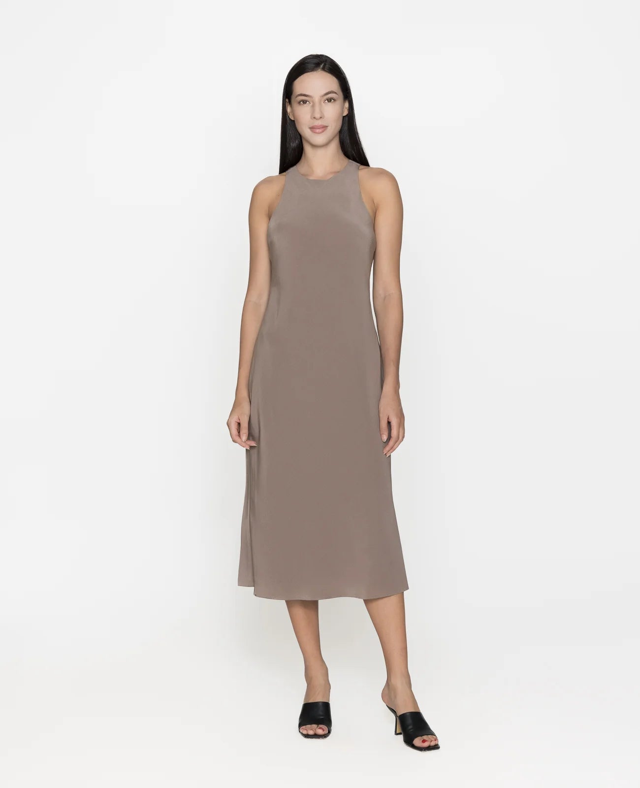 Silk Halter Tank Dress