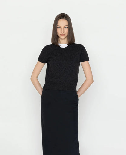 Cashmere 2-Way Short Sleeve Sweater