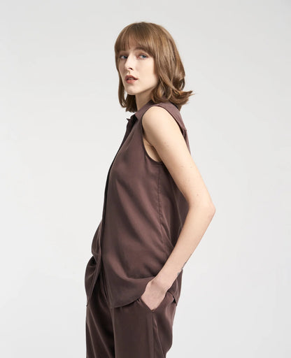 Tencel Sleeveless Shirt