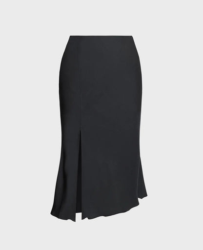 Silk Asymmetric Wrap Skirt