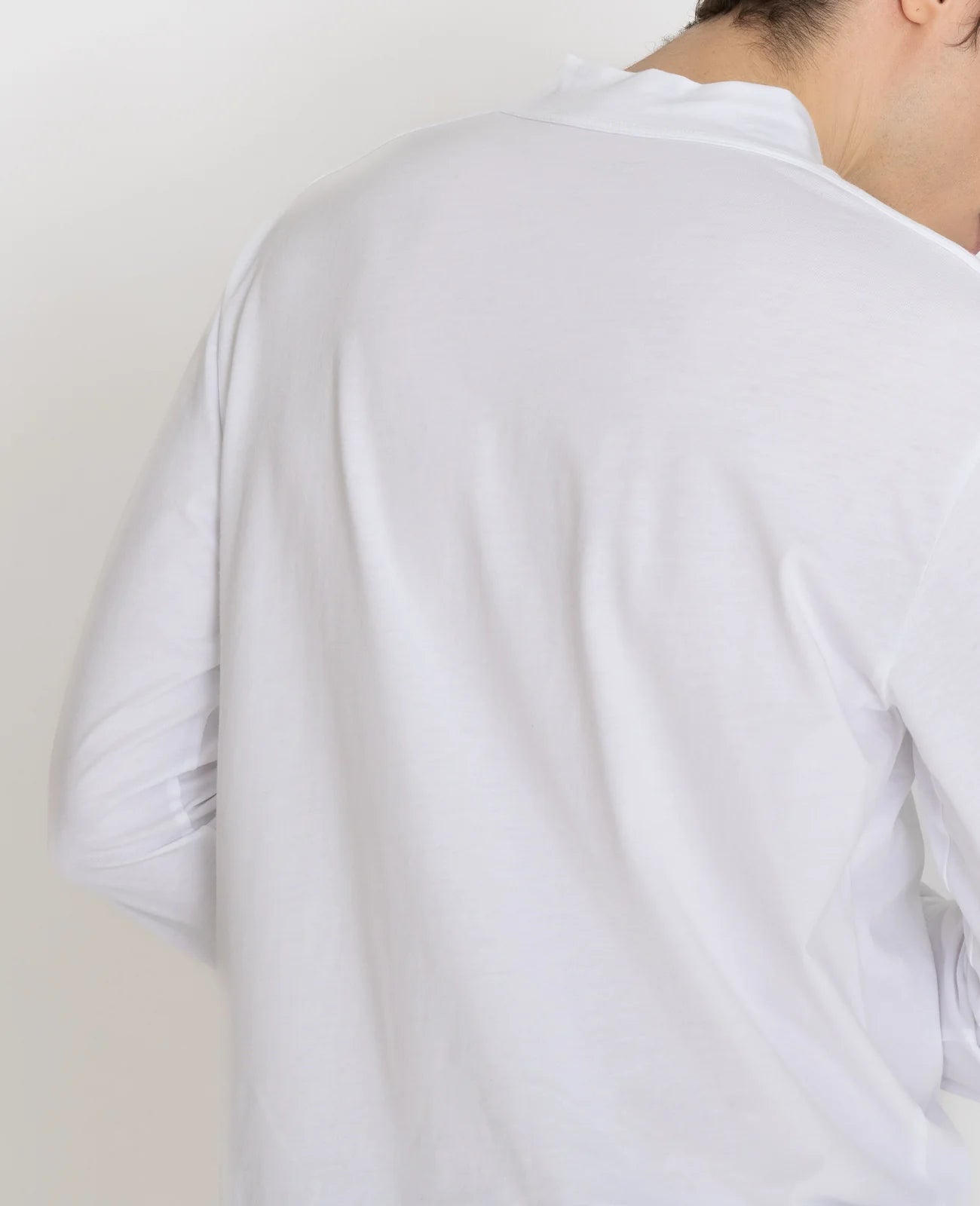 Supima High Neck Long Sleeve Tee