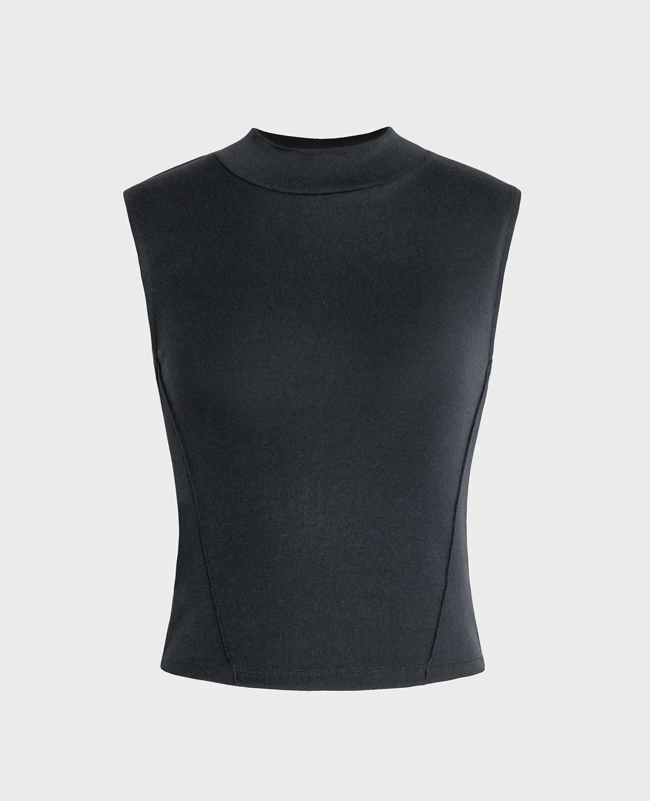 Supima Mock Neck Ribbed Tank