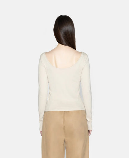 Supima 2way Ribbed Long Sleeve Tee