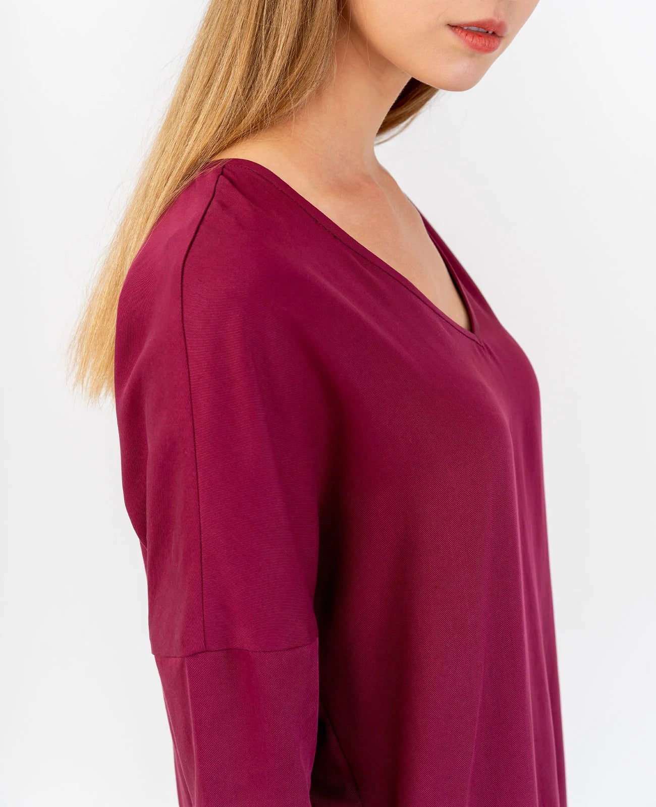 Tencel V-Neck Cocoon Dress