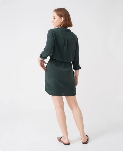 Silk Shirt Dress