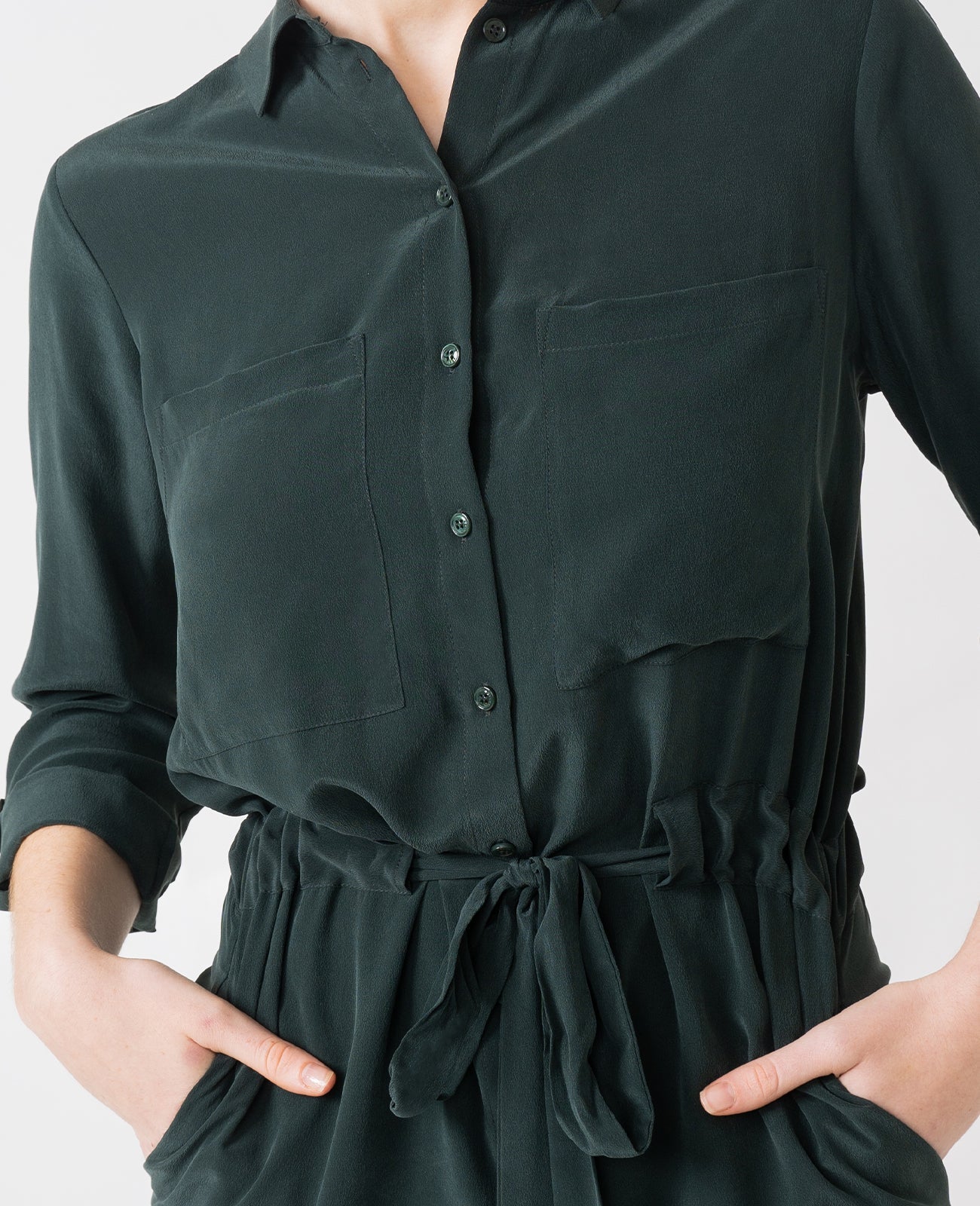 Silk Shirt Dress