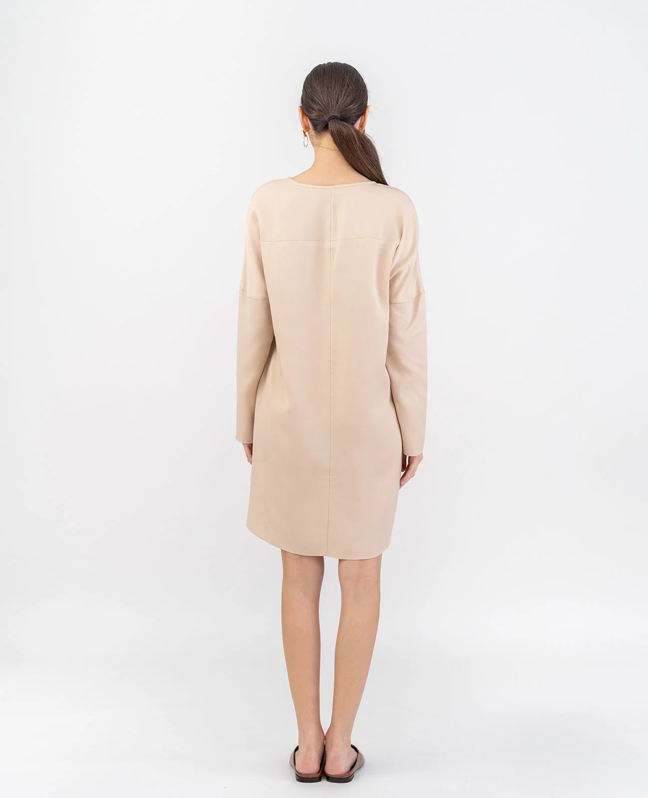 Tencel V-Neck Cocoon Dress