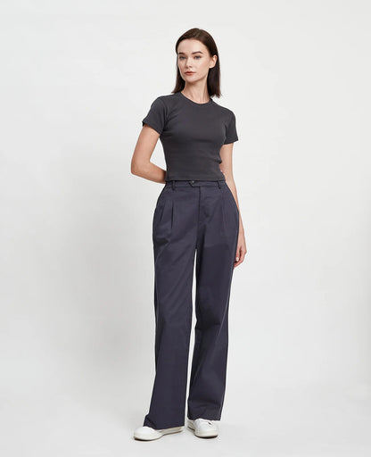 Supima Ribbed Crop Tee