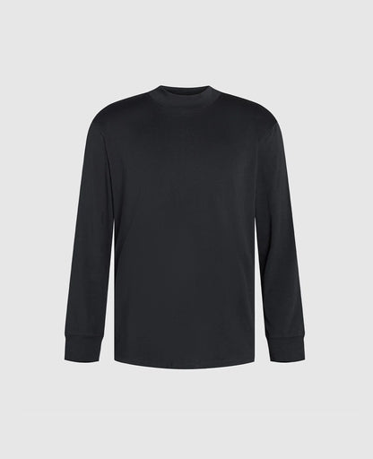 Supima High Neck Long Sleeve Tee